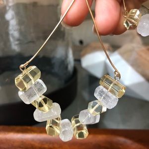 Anthropologie statement earrings with crystals